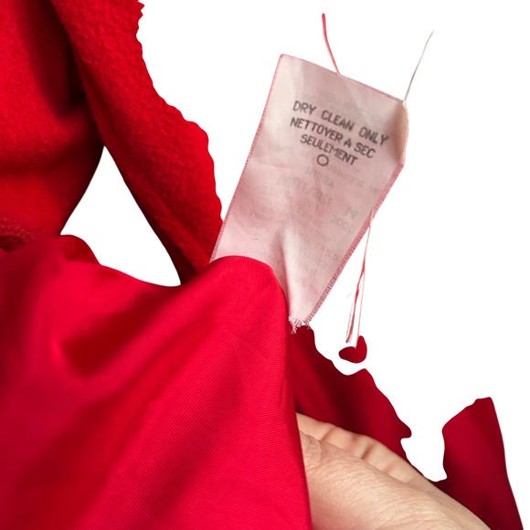 Leslie Fay Sport Red Wool Blend Blazer Jacket Button Front Pockets Women Size 14 - Picture 7 of 7